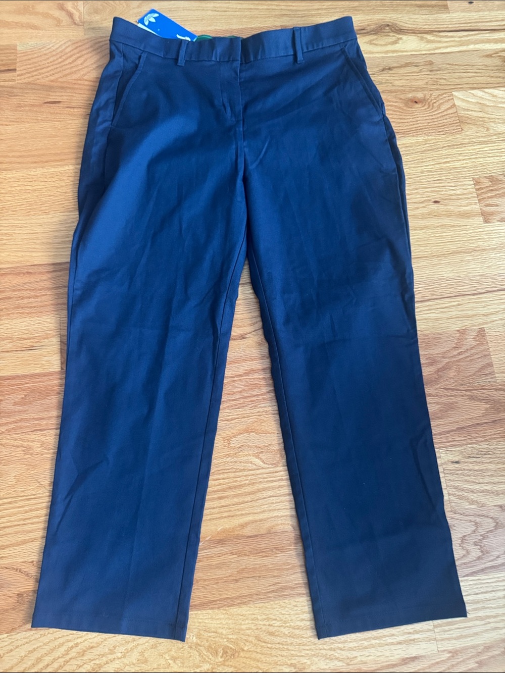 Adidas Golf Navy Straight-Leg Capris with Belt Loops